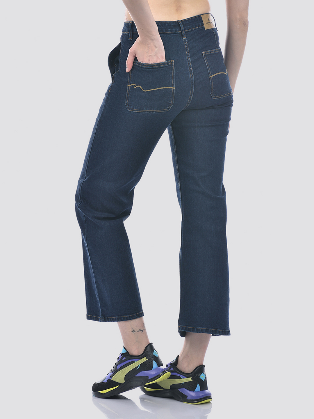 Numero Uno Women Mid-Wash Wide-Leg Sustainable Jeans